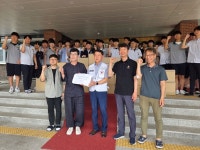 보문고등학교, 적십자사에 바자회 수익금·구호품 기부