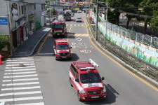 서천소방서, 소방 출동로 확보 훈련 실시