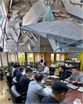 논산시, 연무 시민행복채움센터 천장 붕괴에 정밀안전진단 착수