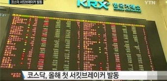 코스닥 폭락, 발동된 서킷 브레이커란 무엇?