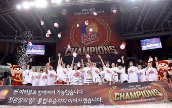 [ST포토]안양 KGC '정규리그 우승'