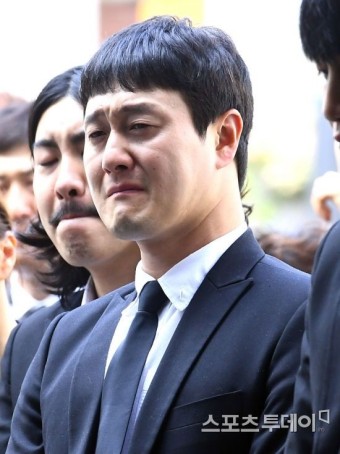 [ST포토] '故김태호 발인식'에서 눈물 흘리는 개그맨 김원효