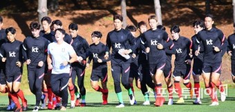 [ST포토] 훈련 임하는 한국 올림픽축구대표팀