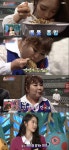 동물농장 오마이걸 지호 김민경과 짜장면 빨리 먹기 대결서 이겨 [TV캡처]