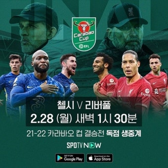 첼시-리버풀, 28일 카라바오컵 결승에서 우승 노린다