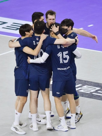 [ST포토] 대한항공, 승리를 위해