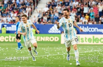 메시, 에스토니아전 친선경기서 5골 폭발…역대 A매치 득점 4위 등극