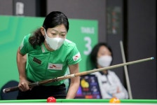 일본 3쿠션 전설 히다, 송민지 꺾고 8강 진출…김세연은 김가영 격파