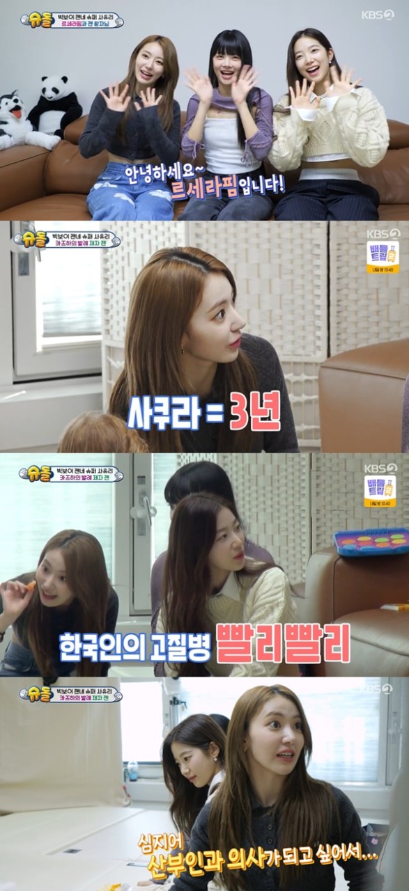 아는 외고 르세라핌 사쿠라, 산부인과 의사 꿈 고백...눈길 이어져