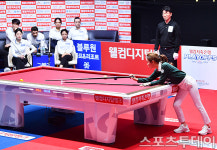 [ST포토] 김진아, 세트 끝내는 고난도 닭발샷