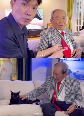 '박수홍' 김다예, 참전용사 외조부상 