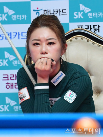 [ST포토] 김가영, 어렵다 어려워