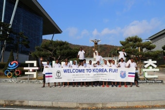 럭비 국가대표팀, 피지 국가대표 상비군과 합동훈련 진행