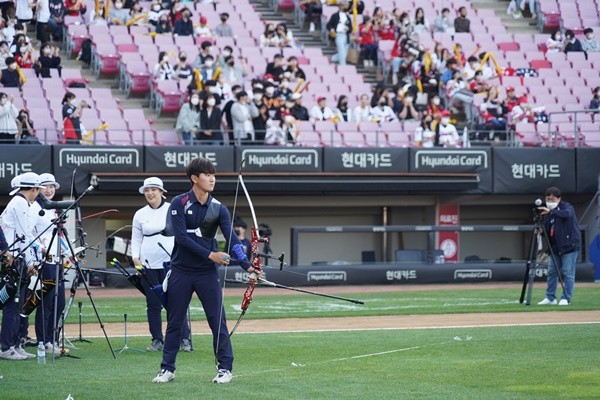 한국 양궁 대표팀, 세계선수권 앞두고 소음 적응 훈련 진행