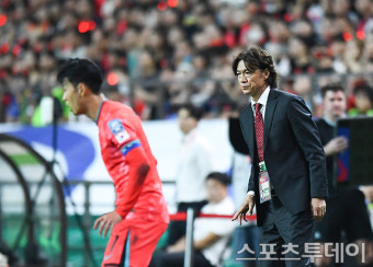 [ST포토] 홍명보 감독, '마음 같지 않네'
