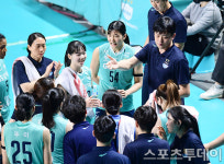 [ST포토] 작전타임 갖는 GS칼텍스