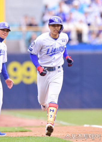 '이재현 만루 홈런+최원태 6이닝 무실점' 삼성, KIA에 8-0 완승
