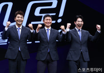 [ST포토] 전현무-이영표-남현종, '월드컵 16강 가자!'