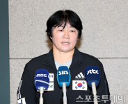 [ST포토] 정성숙 감독, '계체탈락과 식사 논란' 인터뷰
