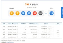 794회 로또 당첨 번호 키워드 #6_7_18_19_30_38 #7명 #26억 #종로 #제주