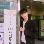 투표했지요 아스트로 차은우, 사전투표 인증샷에서도 빛나는 얼굴천재
