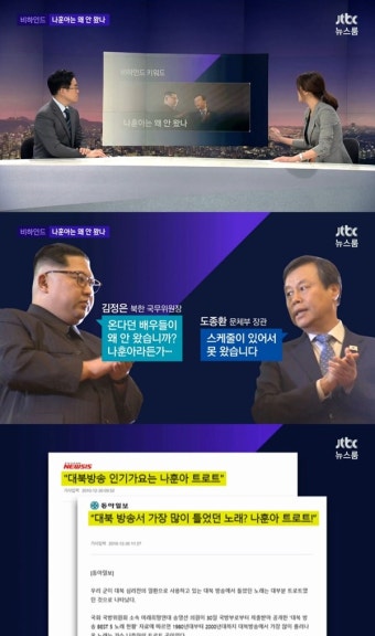 '뉴스룸' 北 김정은, 나훈아 공연 불참 언급으로 팬심 표출? 