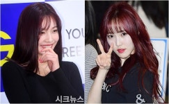 레드벨벳 조이 VS 여자친구 유주, ‘세련+시크’ 플럼 와인 컬러 헤어 대결  