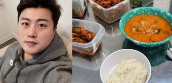 김호중, 소속사 식구들과 첫 식사 인증샷 