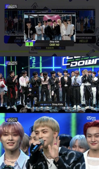 '엠카' 스트레이 키즈, 트레저 꺾고 1위 