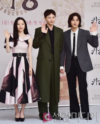 [셀럽포토]김지연-육성재-김지훈 '귀궁에서 만나요'