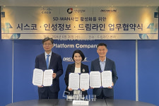 시스코-인성정보-드림라인, SD-WAN사업 활성화를 위한 업무협약 체결