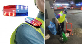 신풍산업, 안양시 환경 공무관 위한 브리사 어깨 경광등 202개 기부