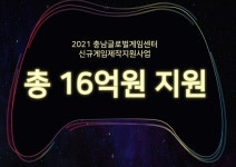 충남글로벌게임센터, 총 16억원 규모 게임 제작지원 나선다