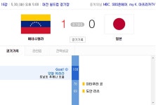 [u20 축구 중계] 베네수엘라-일본, 1-0 대회 첫 8강