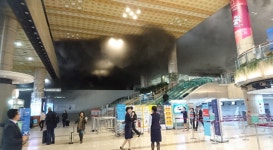 김포공항 화재, 자욱한 연기 공항 내부 뒤덮어 “1층 국제선 불났어요”