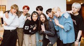 방탄소년단(BTS), 스티브 아오키와 함께…'훈훈'