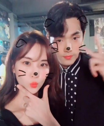'시간' 서현-김정현, 팔짱 거부 논란 후 투샷... '반전 귀요미 조합'