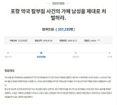 포항 약국 살인 청와대 국민청원 17일 마감…정신적 이유나 음주로 감형되는 수많은 가해자, 두고 볼 수 없어