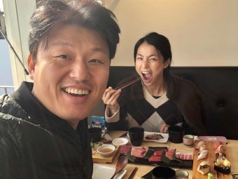 김민재, 사랑스러운 아내 최유라와 데이트 中…'배우 부부'