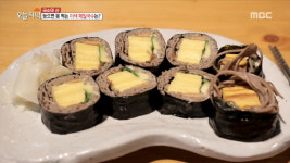 생방송 오늘 저녁 강남 논현 메밀면김밥 맛집, 하루 70줄 한정판매 단짠!