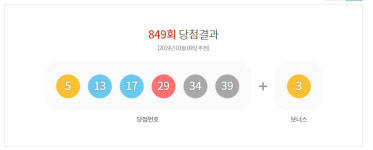 849회 동행복권 로또 당첨번호 조회 결과 오픈, 1등 당첨지역은 아직…지난 회차는?