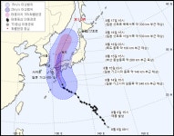 [내일날씨] 10호 태풍 크로사, 기상청 발표 15일 광복절 예상 이동 경로-위치는?…부산 육상