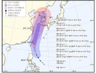13호 태풍 링링, 한반도 방향으로 북상…예상 이동경로 및 전국날씨는?