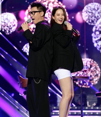 '런닝맨' 송지효-지석진, 팬미팅 '주지마' 무대서 섹시美 폭발…게스트도 감탄
