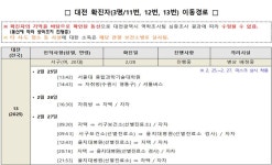 대전시청, 11-12-13번째 확진자 동선 및 이동경로 공개