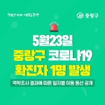[속보] 중랑구청, 18번째 코로나19 확진자 발생·이동경로 공개…중화2동 거주(경의중앙선 중랑역 1번 출구 → 지하철)