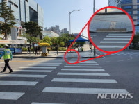 금천구, 구청앞 횡단보도 사람중심 통행로로 탈바꿈