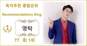 [독자추천종합순위] 영탁 77회째 1위, 2위 방탄소년단 지민에 1,838표 앞서…3위 이찬원·4위 방탄소년단 뷔·5위 김희재