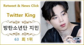 [트위터 리트윗종합순위] 방탄소년단 지민 63회째 1위, 2위 임영웅에 6,139회 앞서…3위 방탄소년단 뷔·4위 뱀뱀·5위 방탄소년단 정국