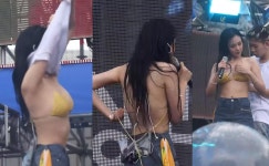 워터밤 비비, 가슴 노출 위기에 아찔…의연 대처 화제